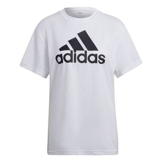 adidas Logo Boyfriend Sport Tee - Womens - White/Black