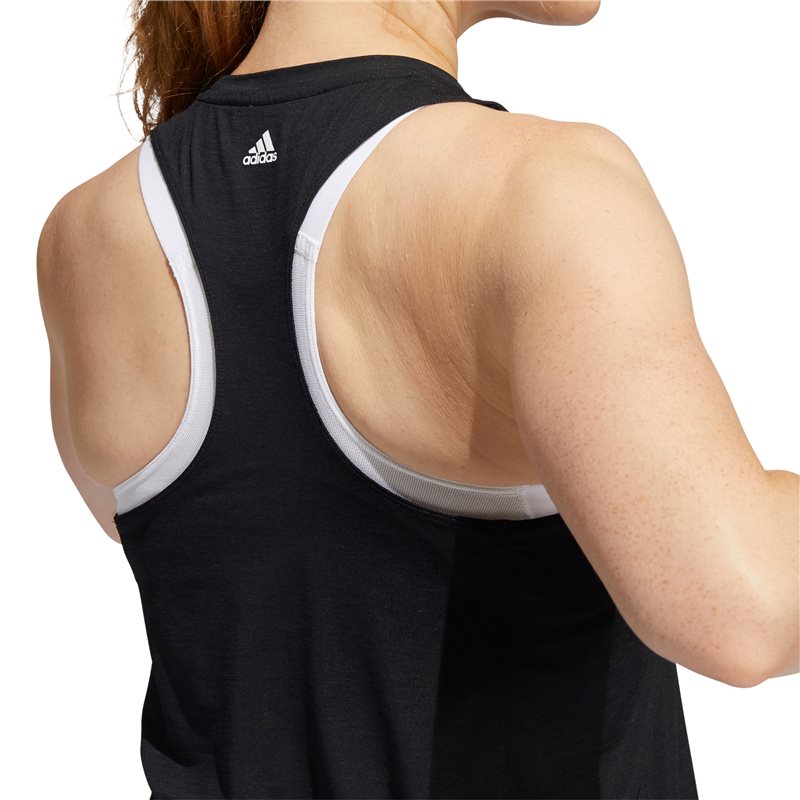 adidas 3 Bar Logo Training Tank Top - Womens - Black/White