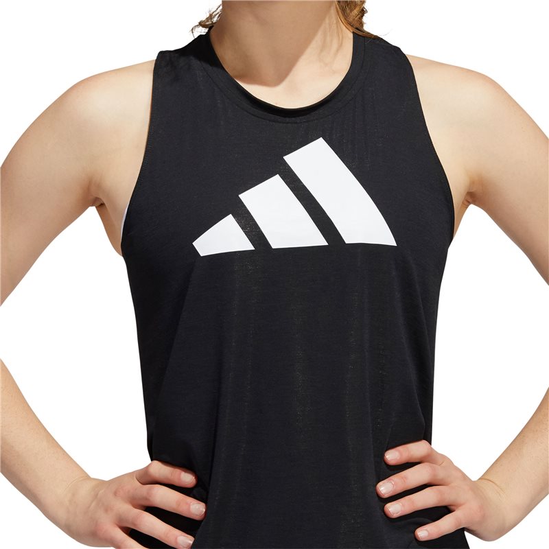 adidas 3 Bar Logo Training Tank Top - Womens - Black/White