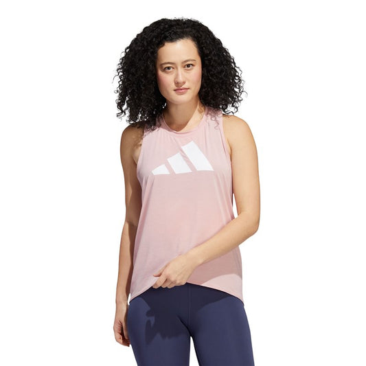 adidas 3 Bar Logo Training Tank Top - Womens - Wonder Mauve/White