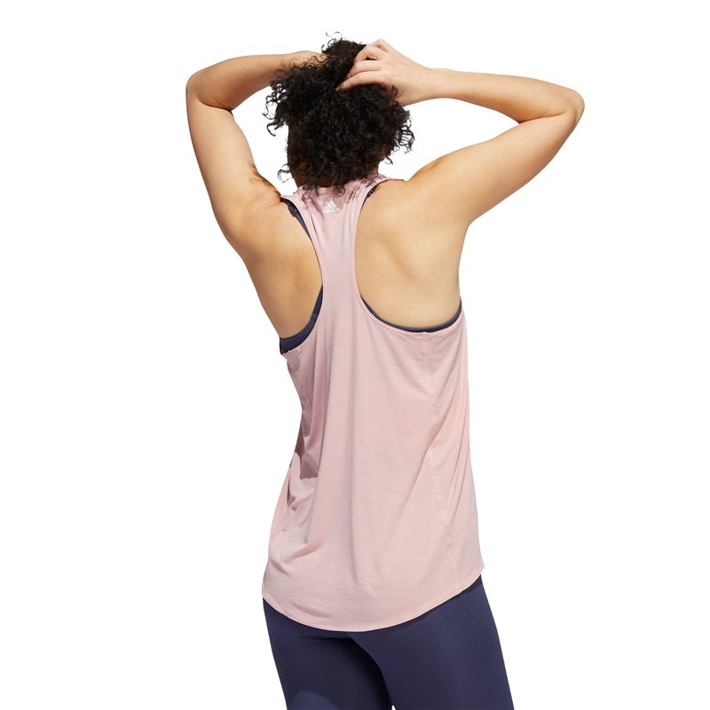 adidas 3 Bar Logo Training Tank Top - Womens - Wonder Mauve/White