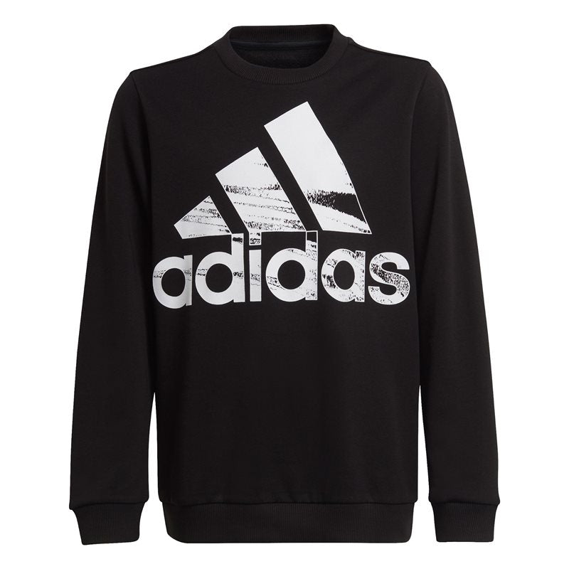 adidas Logo Sweat Top - Boys - Black/White