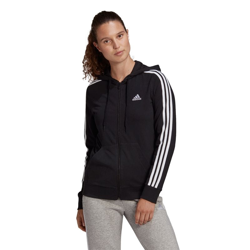 adidas Essentials Full Zip Hoodie - Womens - Black/White