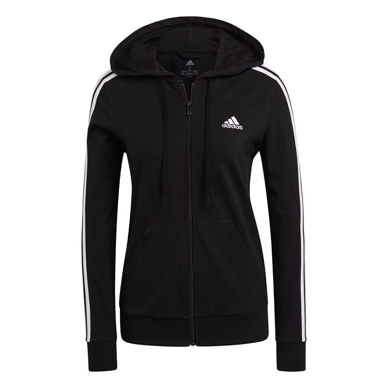 adidas Essentials Full Zip Hoodie - Womens - Black/White