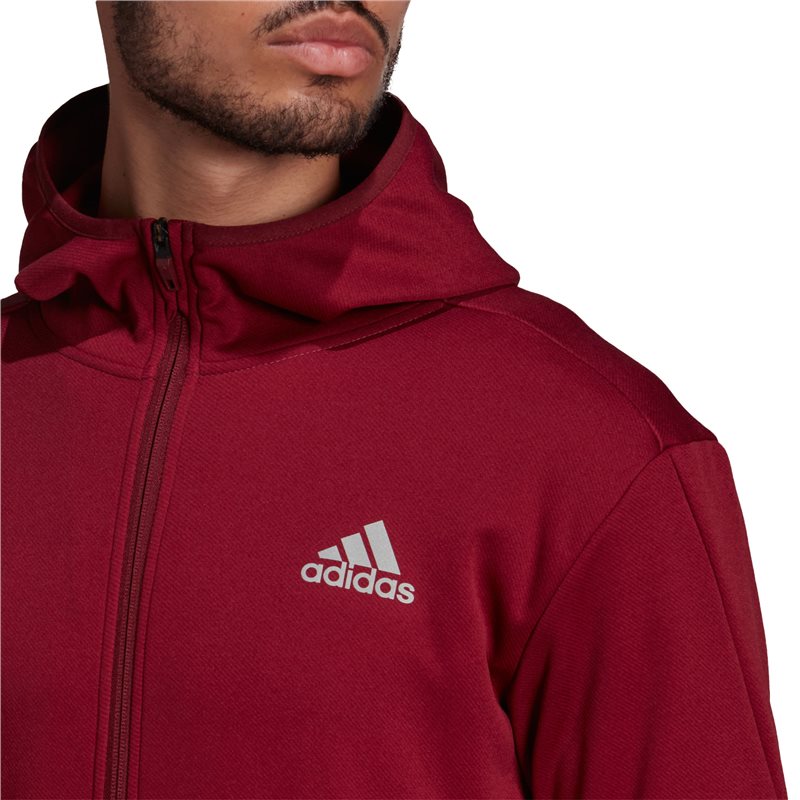 adidas Training Full Zip Hoodie - Mens - Shadow Red