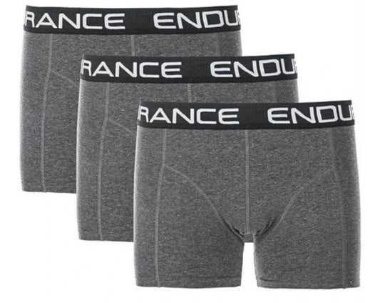 Endurance Burke Boxer Shorts - 3 pack - Mens - Dark Grey Melange
