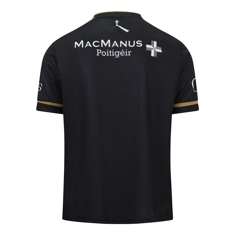 Mc Keever Leitrim GAA Official Training Jersey - Adult - Black/Gold/White