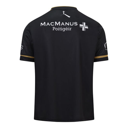 Mc Keever Leitrim GAA Official Training Jersey - Adult - Black/Gold/White