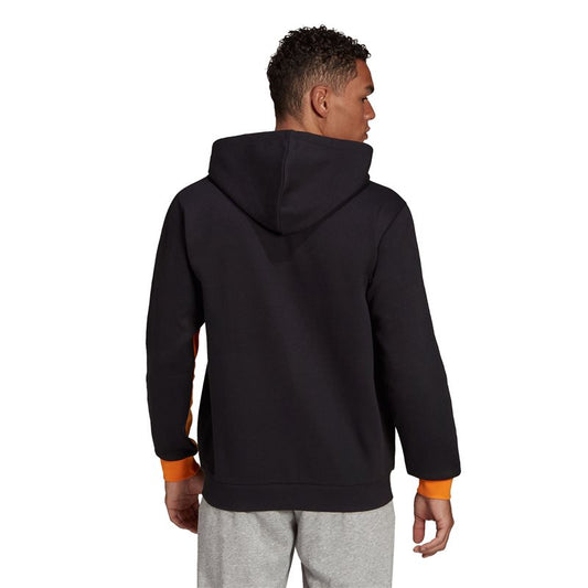 adidas Essentials Colour Block Full Zip Hoodie - Mens - Bright Orange/Black