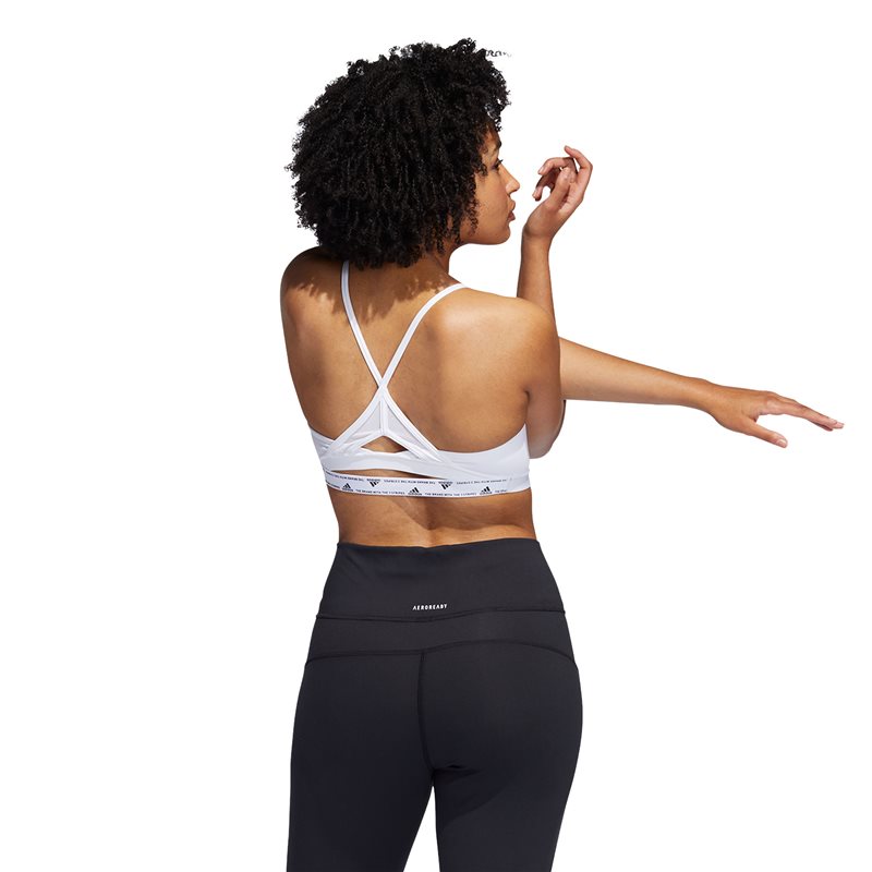 adidas Aeroreact Training Light Support Sports Bra - Womens - White