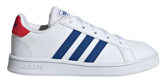 adidas Grand Court Kids Trainers - Boys - White/Royal Blue/Vivid Red