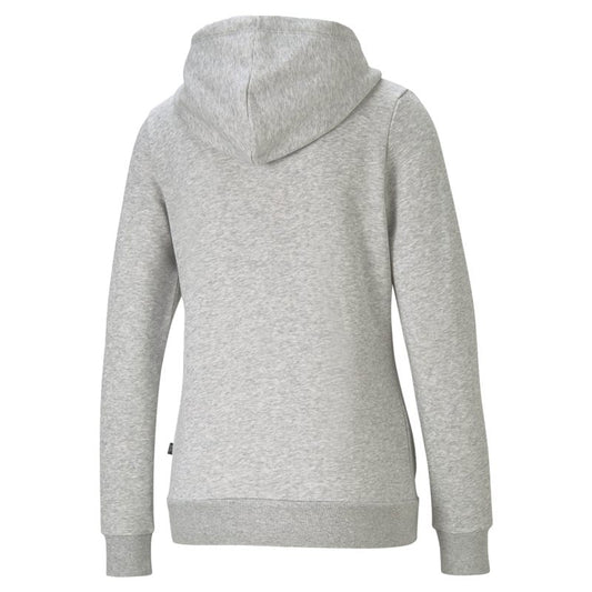 Puma Essentials Small Logo Full Zip Fleece Hoodie - Womens - Light Grey Heather
