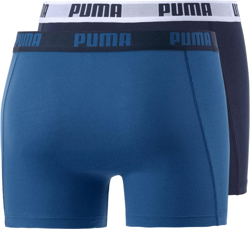 Puma Basic 2 Pack Boxers - Mens - Blue/Navy