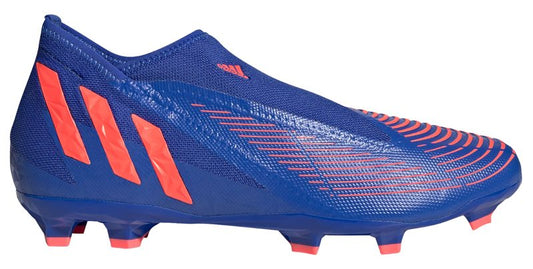 adidas Predator Edge.3 Laceless FG Football Boots - Adult - Hi-Res Blue/Turbo