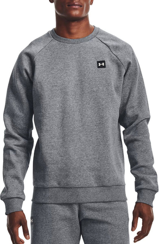 Under Armour Rival Fleece Crew Neck Sweat Top - Mens - Pitch Grey Light Heather/Onyx White