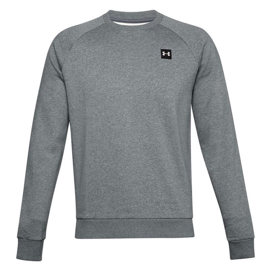 Under Armour Rival Fleece Crew Neck Sweat Top - Mens - Pitch Grey Light Heather/Onyx White