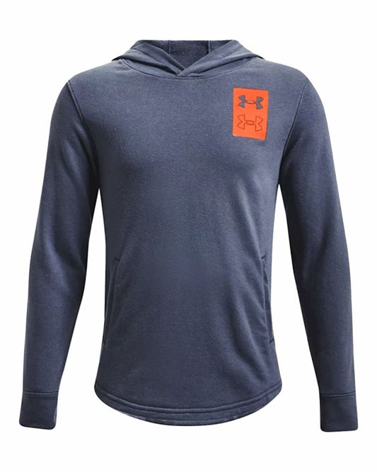 Under Armour Rival Terry Hoodie - Boys - Utility Blue/Blaze Orange