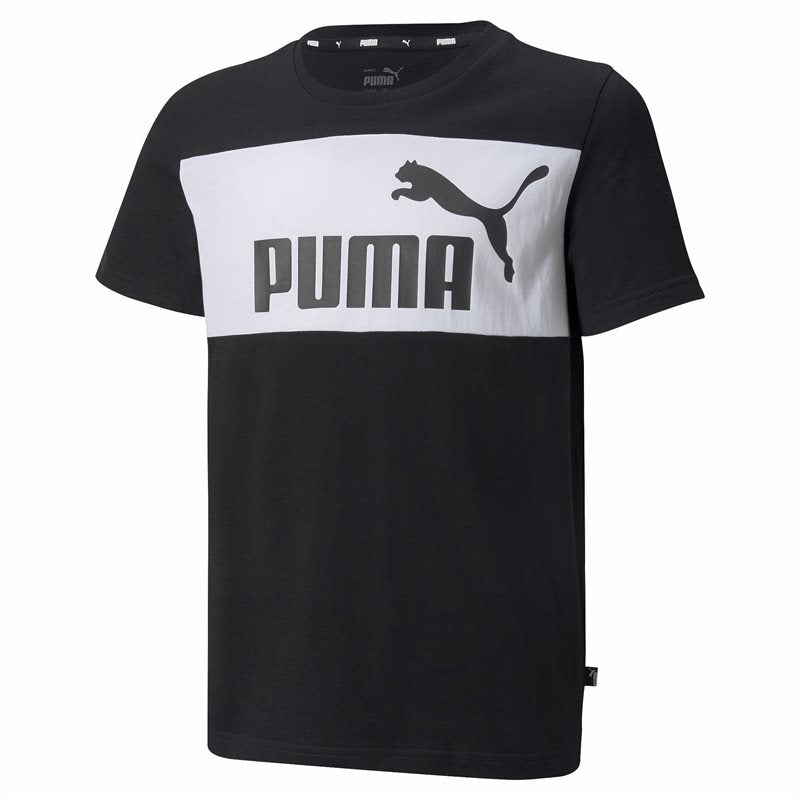 Puma Essentials+ Colourblock Tee - Boys - Black