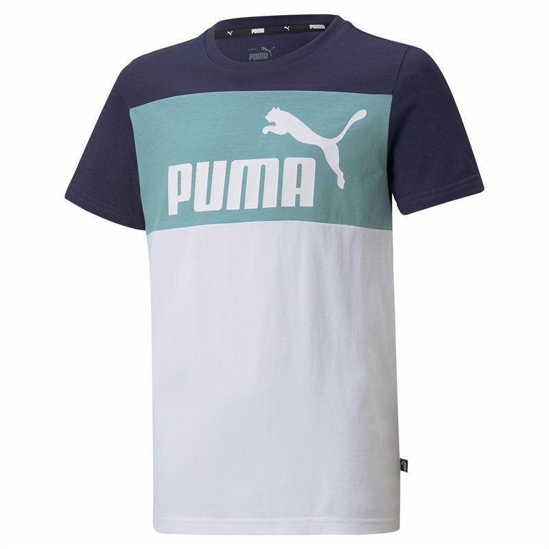 Puma Essentials+ Colourblock Tee - Boys - Peacoat