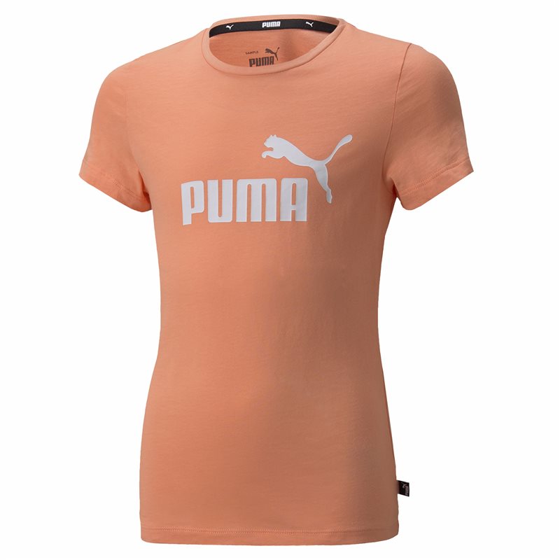 Puma Essentials Logo Tee - Girls - Peach Pink
