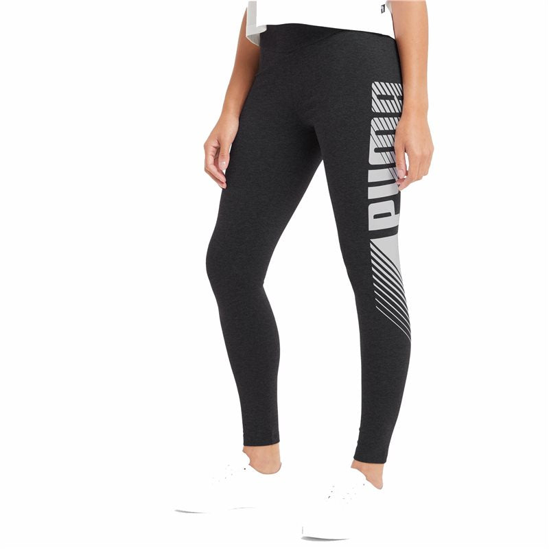 Puma Essentials Graphic Leggings - Womens - Dark Grey
