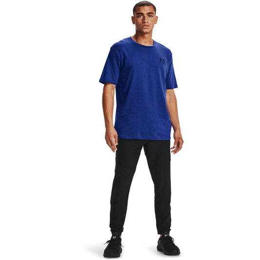 Under Armour Sportstyle Left Chest Short Sleeve Training Tee - Mens - Royal/Black