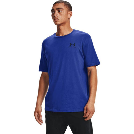 Under Armour Sportstyle Left Chest Short Sleeve Training Tee - Mens - Royal/Black