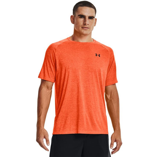 Under Armour Tech Short Sleeve Tee - Mens - Blaze Orange/Black