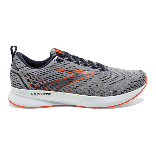 Brooks Levitate 5 Running Shoes - Mens - Grey/Peacoat/Flame