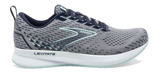Brooks Levitate 5 Running Shoes - Womens - Grey/Peacoat/Blue Light