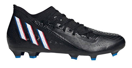 adidas Predator Edge.3 FG Football Boots - Adult - Black/White/Vivid Red