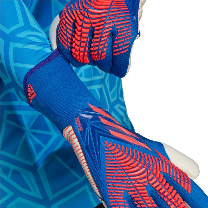 adidas Predator Pro Goalkeeper Gloves - Adult - Hi Rise Blue/Turbo/White