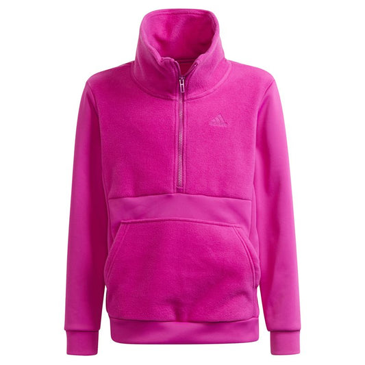 adidas Fleece 1/2 Zip Top - Girls - Sonic Fuchsia