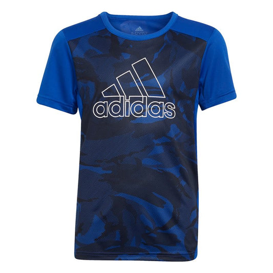 adidas Dare 2 Move Seasonal Tee - Boys - Royal Blue/Black