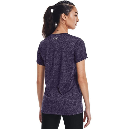 Under Armour Tech Twist V Neck Training Tee - Womens - Purple Switch/Club Purple/Metallic Silver