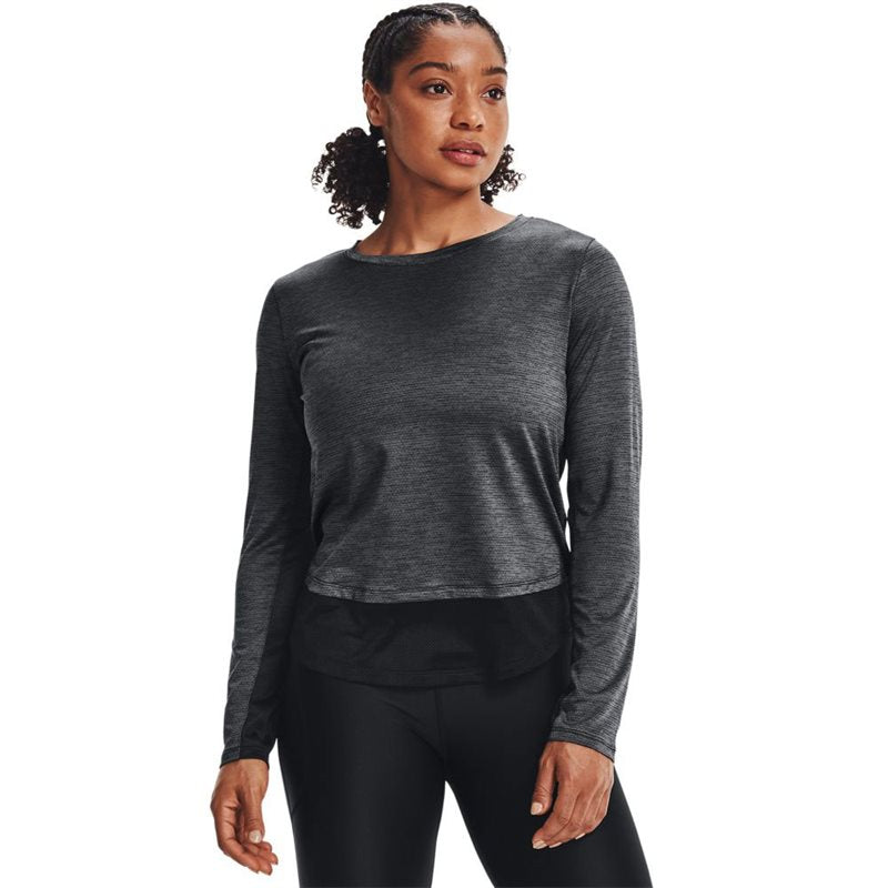 Under Armour Tech Vent Long Sleeve Tee - Womens - Black/White