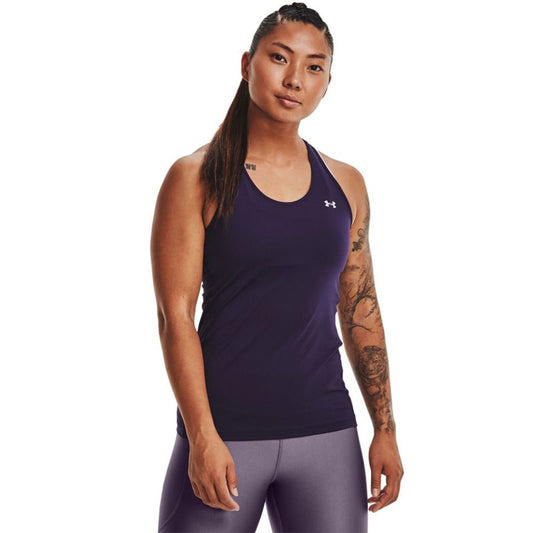 Under Armour HeatGear Armour Racer Training Tank Top - Womens - Purple Switch/Metallic Silver