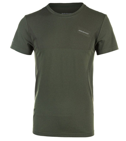 Endurance Jaro Melange Seamless Short Sleeve Tee - Mens - Rosin