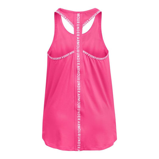 Under Armour Knockout Tank Top - Girls - Electro Pink/Electro Pink/White