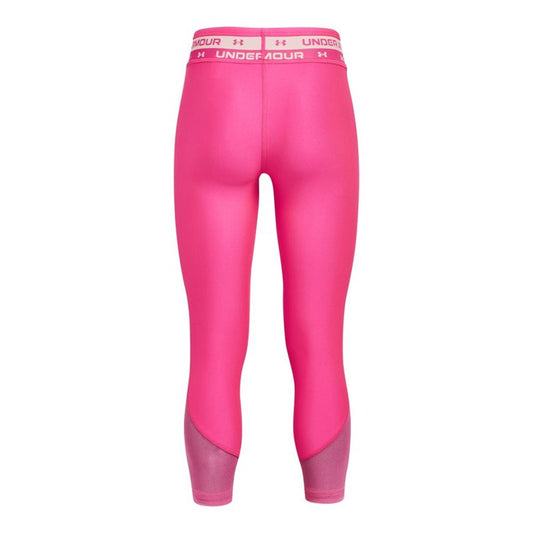 Under Armour HeatGear Armour Crop Leggings - Girls - Electro Pink/Bubble Gum/Pink Note