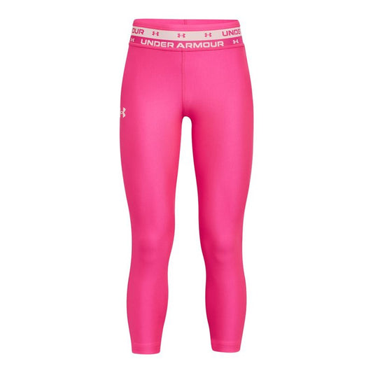 Under Armour HeatGear Armour Crop Leggings - Girls - Electro Pink/Bubble Gum/Pink Note