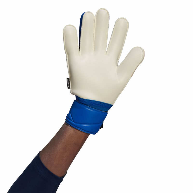 adidas Predator Match Fingersafe Gloves - Adult - Hi Rise Blue/Turbo/White