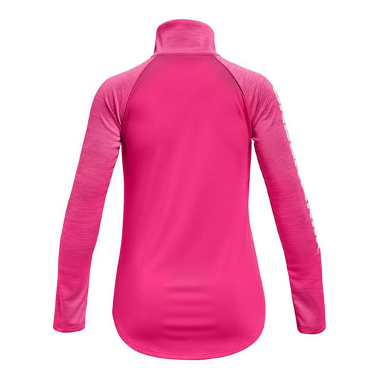 Under Armour Tech Graphic Half Zip - Girls - Electro Pink/White