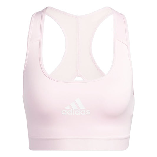 adidas Powerreact Training Medium Support Sports Bra - Womens - Clear Pink