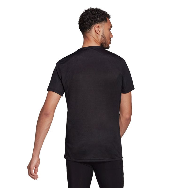 adidas Own The Run Tee - Mens - Black/Reflective Silver
