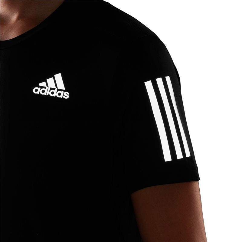 adidas Own The Run Tee - Mens - Black/Reflective Silver