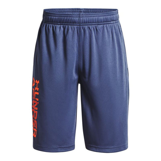 Under Armour Prototype 2.0 Wordmark Shorts - Boys - Utility Blue/Blaze Orange