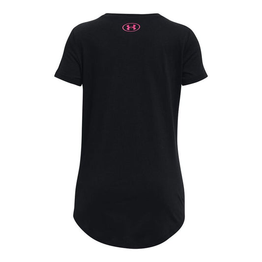 Under Armour Sportstyle Graphic Short Sleeve Tee - Girls - Black/Electro Pink
