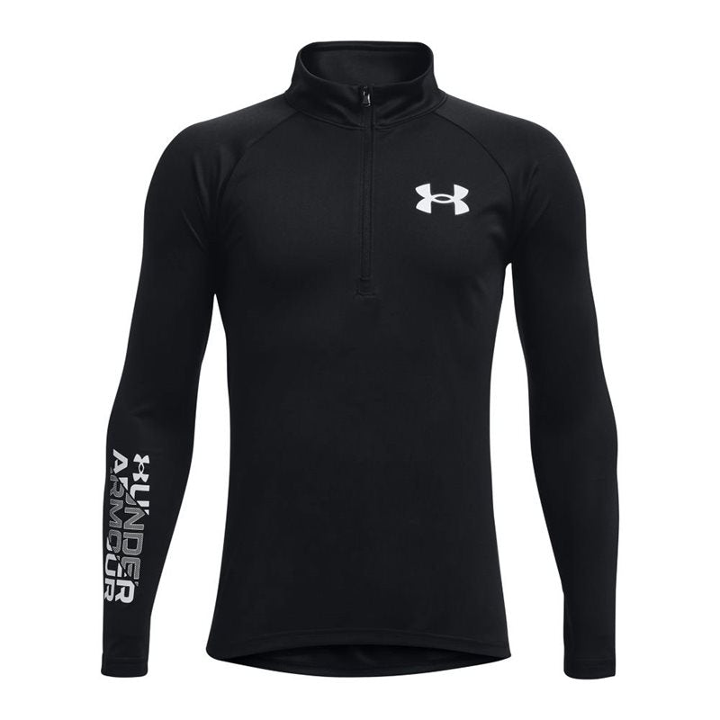 Under Armour Tech Big Logo 1/2 Zip - Boys - Black/White