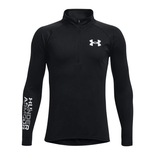 Under Armour Tech Big Logo 1/2 Zip - Boys - Black/White